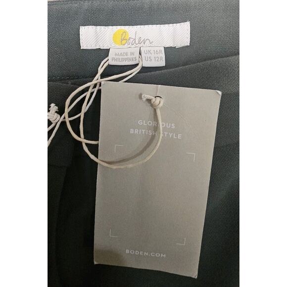 Boden Size Green Bristol Tuxedo Stripe Pants White Red 12R - Picture 8 of 9